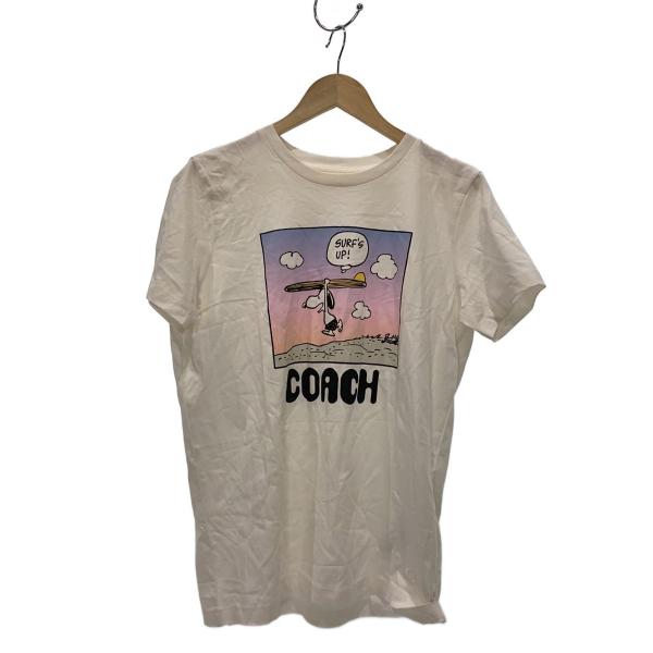 COACH◇Tシャツ/S/コットン/WHT/プリント/C4489// : セカンド