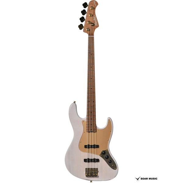 Bacchus WL4-STD/RSM SSW GD シースルースノーホワイト×ゴールドパーツ ローステッドメイプルネック Global Series グローバルシリーズ バッカス エレキベース