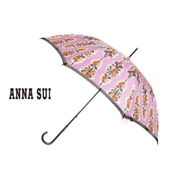 アナスイ 雨傘 長傘 傘 レディース ブランド Anna Sui オーナメント パゴダ スタイル ハート リボン パープル ピンク 60センチ 女性 婦人 Buyee 日本代购平台 产品购物网站大全 Buyee一站式代购 Bot Online