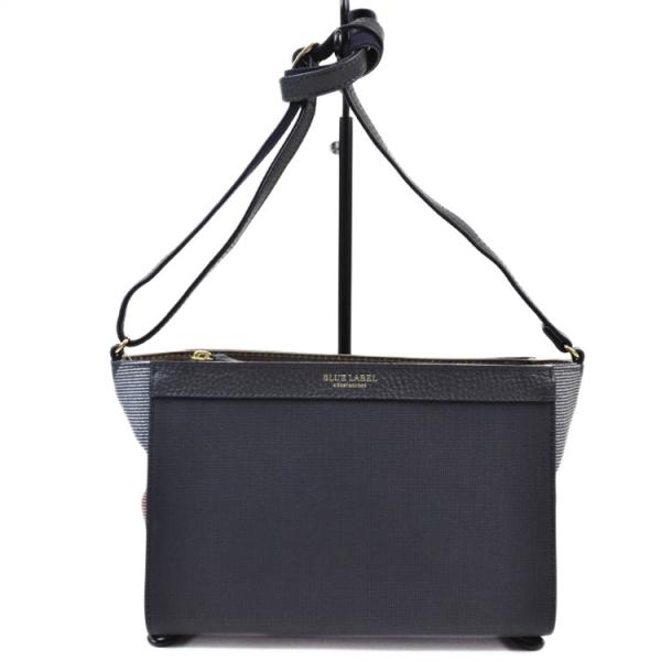 美品　ブルーレーベルクレストブリッジ ショルダーバッグ リボン チェック BLUE LABEL CRESTBRIDGE（ブルーレーベルクレストブリッジ） ブルー