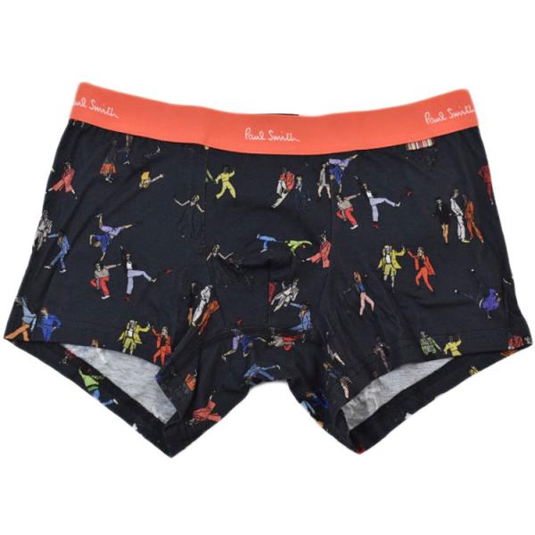 メンズ ボクサーパンツ ポールスミス 下着 ブランド 専用箱付 ダンサー デザイン M L LL 黒 ブラック アンダーウェア ローライズ ボクサー 綿 男性 紳士