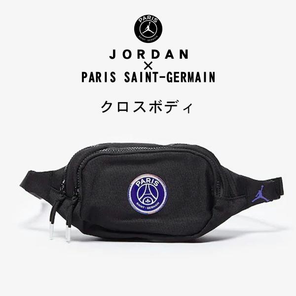 ジョーダン パリサンジェルマン コラボ JORDAN PSG 新作 ショルダーバッグ 虹色ロゴ クロスボディ ブラック 黒 アクセサリー ユ00582