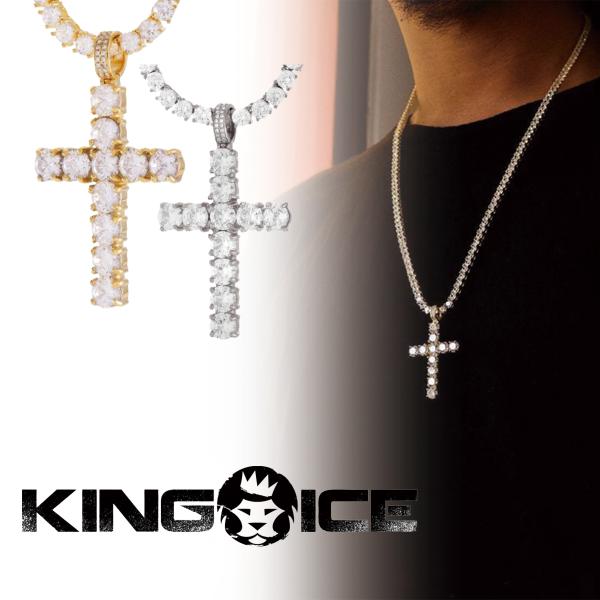 在庫僅少】 KING ICE テニスネックレス テニスチェーン レインボー