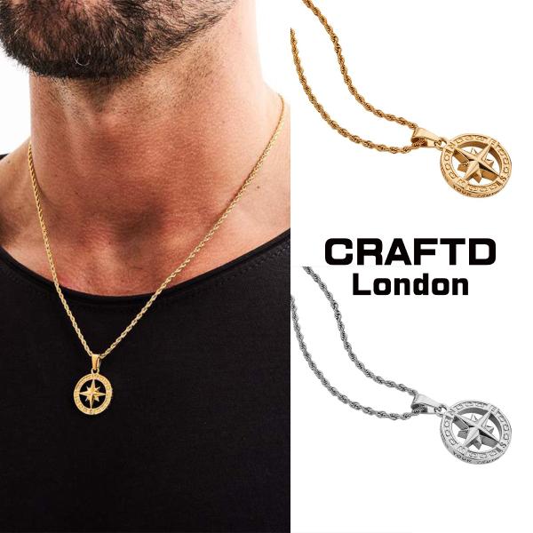 CRAFTD London クラフトロンドン NORTH STAR ネックレス ゴールド シルバー メンズ 18kゴールド 金 人気[アクセサリー]