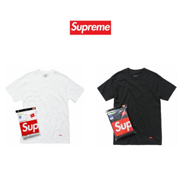 正規品 シュプリーム Supreme Hanes ヘインズ 半袖 ボックスロゴ Tシャツ 3枚パック ブラック ホワイト メンズ レディース 本物 衣類 Hanes Tee S S Shop 通販 Yahoo ショッピング