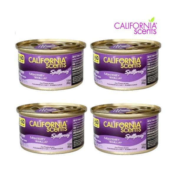 CALIFORNIA SCENTS カリフォルニア センツ 缶入りモントレー バニラ12缶＋純正リッド2枚付き CALIFORNIA SCENTS カリフォルニア・センツ Organic Air Freshener