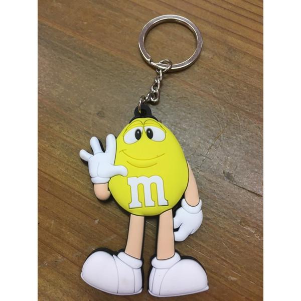 m&m's エムアンドエムズ　ラバーキーホルダー イエロー