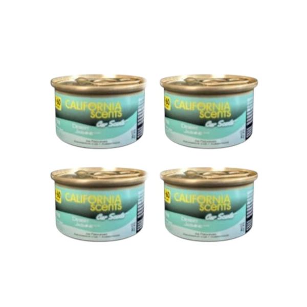 CALIFORNIA SCENTS カリフォルニア・センツ Organic Air Freshener Desert Jasmine ジャスミン 4缶セット 純正リッド1枚付き