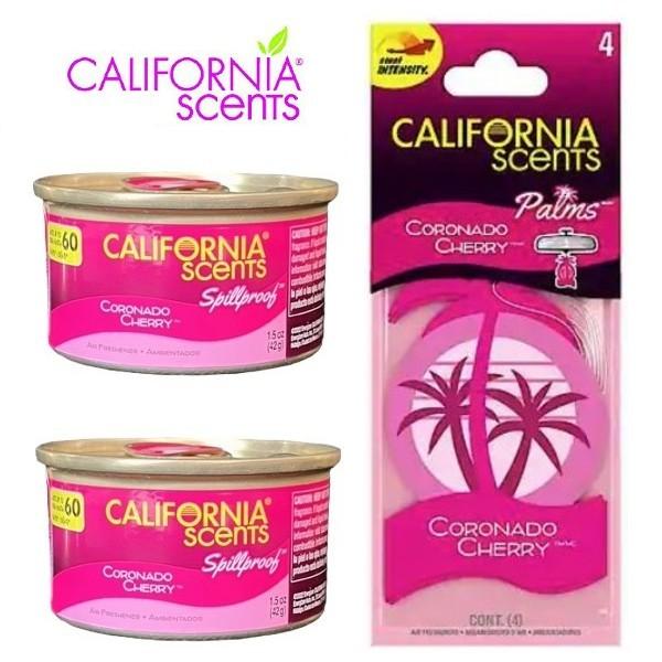 CALIFORNIA SCENTS カリフォルニア・センツ Organic Air Freshener コロナド・チェリー エアーフレッシュナー 2缶 コロナドチェリー ハング4枚セット
