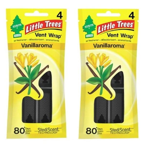 Little Trees リトルツリー エアフレッシュナー ヴェント・ラップ バニラロマ 2パックセット