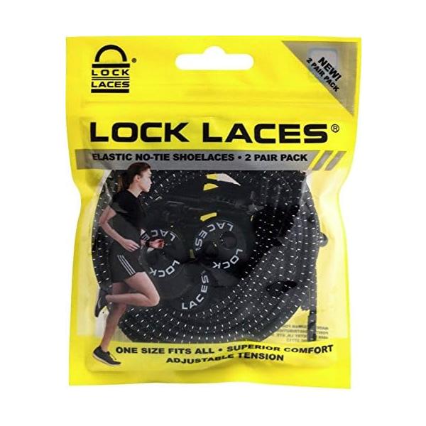 Lock Laces ロックレース 靴紐 結ばない 靴ひも くつひも ブラック 2セット