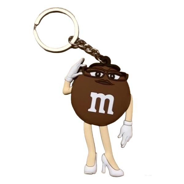 m&m's RUBBER KEY HOLDER ブラウン