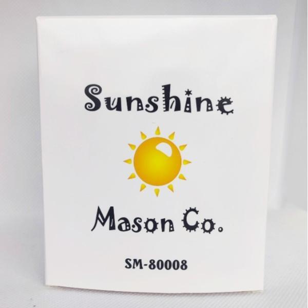Sunshine Mason Co Wide Mouth Mason Jarプラスチックストレージキャップ 6枚入り