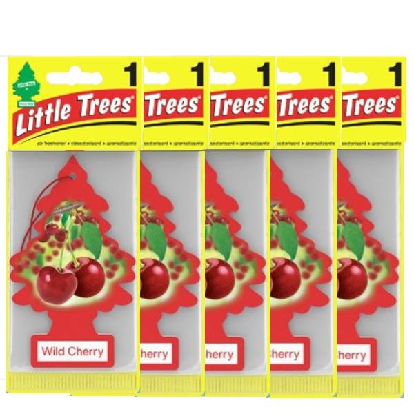 Little Tree リトルツリー エアフレッシュナー 釣り下げ式芳香剤 Wild Cherry ワイルド・チェリー USDM 5枚セット