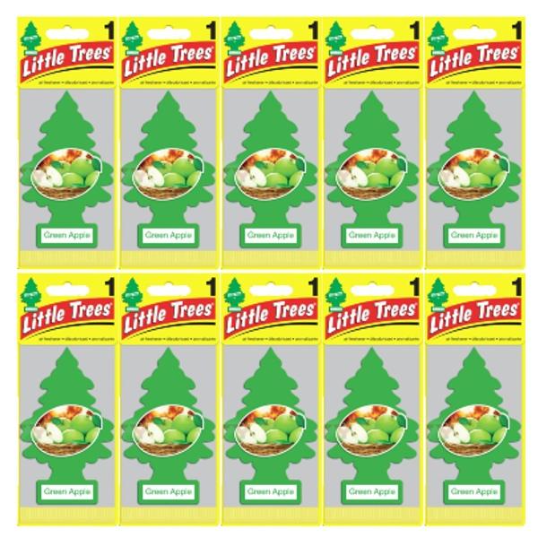 Little Trees リトルツリー エア フレッシュナー 釣り下げ式 Green Apple グリーン・アップル USDM 10枚 セット