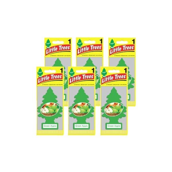 Little Trees リトルツリー エアフレッシュナー グリーン・アップル Green Apple 6枚セット