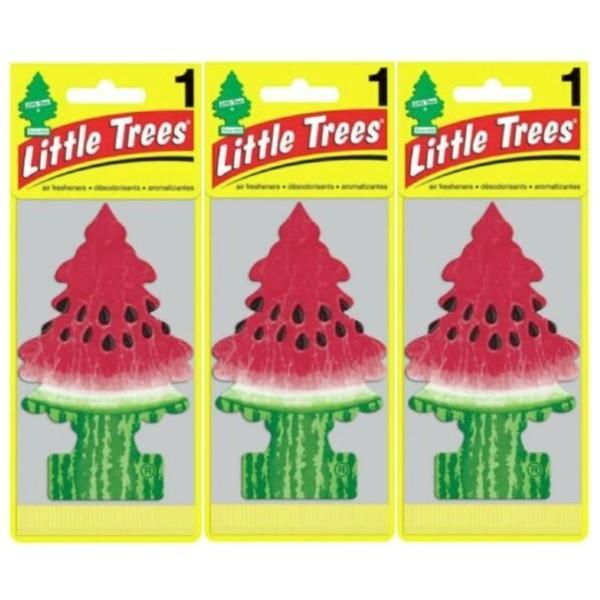 Little Trees リトルツリー エアフレッシュナー 釣り下げ式 Watermelon ウォーターメロン 3枚セット USDM 芳香剤