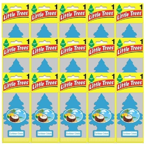 Little Trees リトルツリー エアフレッシュナー 釣り下げ式 芳香剤 Caribbean Colada カリビアンコラーダ USDM 15枚セット