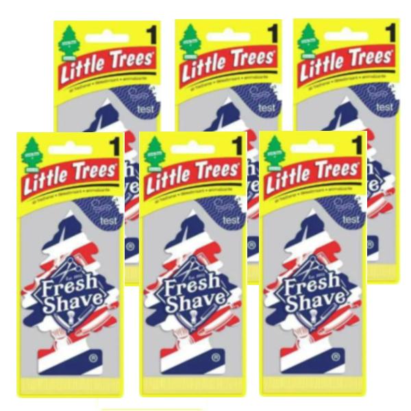 Little Trees リトルツリー エアフレッシュナー 釣り下げ式 芳香剤 Fresh Shave フレッシュ・シェイブ USDM 6枚セット
