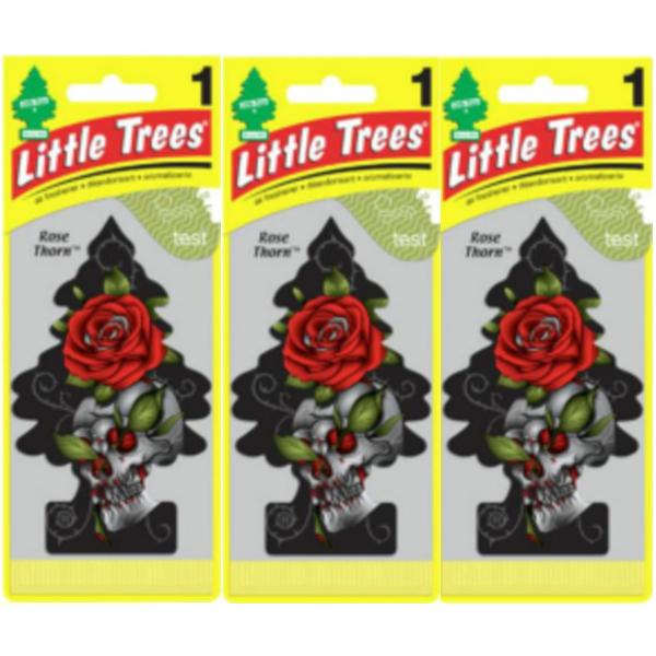 Little Trees リトルツリー エアフレッシュナー 釣り下げ式 芳香剤 Rose Thorn ローズ・ソーン 3枚セット USDM