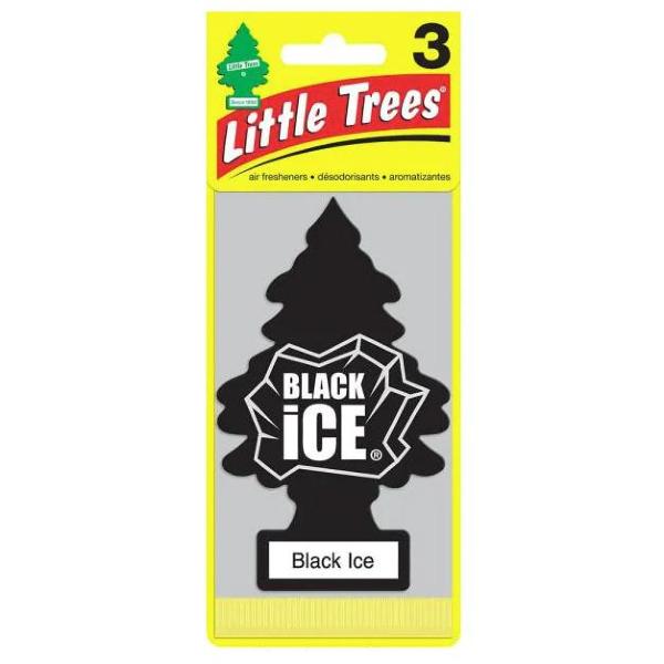 Little Trees リトルツリー エアフレッシュナー 釣り下げ式 Black Ice ブラックアイス  USDM 3枚パック