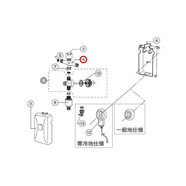 アサヒ衛陶 【公式店】接続用分岐栓 簡易水洗トイレ ニューレット