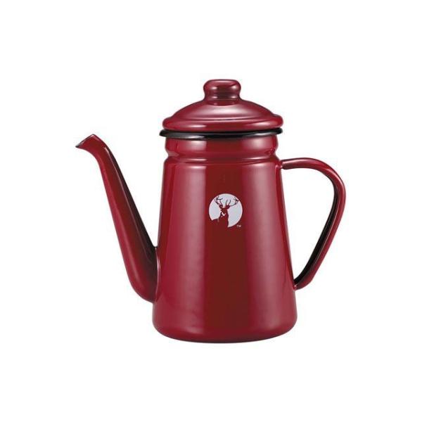 CAPTAIN STAG 野外調理用品 ホーロー コーヒーポット（レッド） キャプテンスタッグ