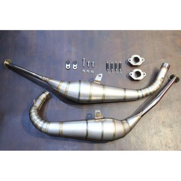 T2Racing NSR250 チャンバー本体 MC21・28左右出しKACHIAGEチタン