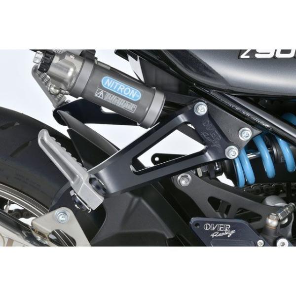 OVER RACING Z900RS Z900RS Caf? その他ステップ関連パーツ NITRON用 タンデム移設プレート（ブラック） オーバーレ…