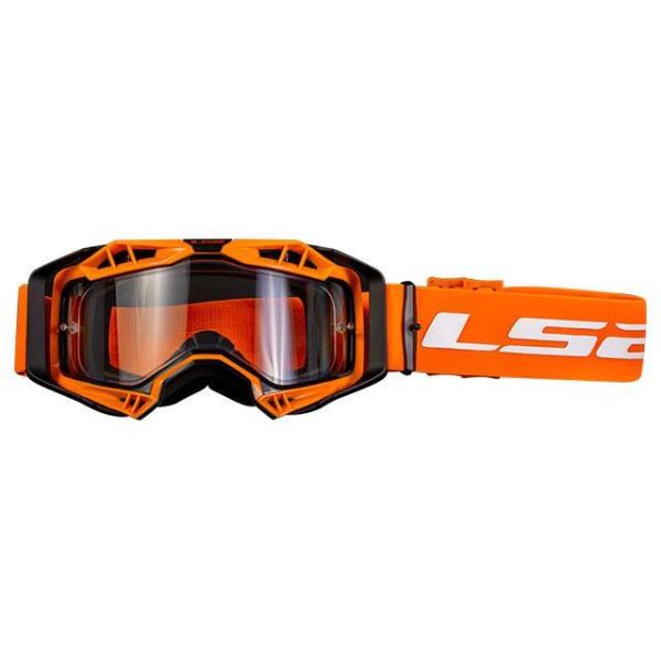 LS2 HELMETS オフロードゴーグル AURA GOGGLE（ブラック オレンジ