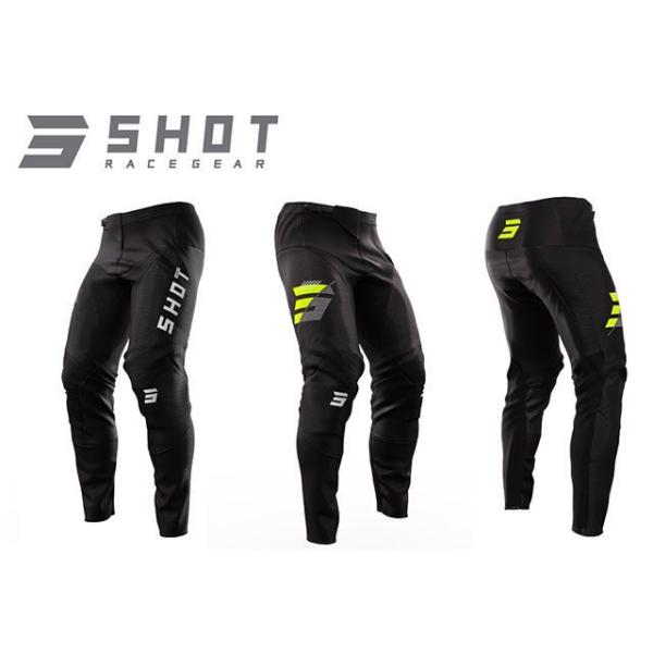 SHOT RACE GEAR モトクロス用品 パンツ SPECK（ブラック/ネオンイエロー） サイズ 32 SHOT RACE GEAR