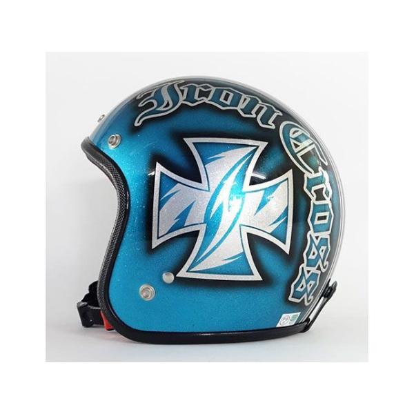 ●メーカー名：72ジャムジェット / 72JAM(ナナニージャムジェットヘルメット)●商品名：【逸品もの】3-933 アイアンクロス フレーク（ブルー）●サイズ FREEメーカー品番：ORG-25000_3-933ブルースペック＝SG/PS...