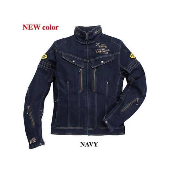 BATES バイクジャケット ネイビー Lサイズ BATES（ベイツ） ジャケット 2024春夏モデル SA-D2315 ストレッチ