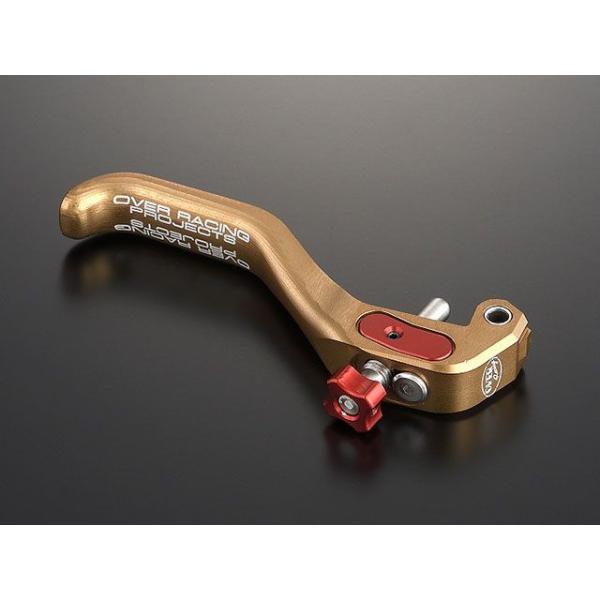 オーバーレーシング ブレーキレバー 2フィンガー（ブロンズ/レッド） OVER RACING st-ride_1428527-2802238