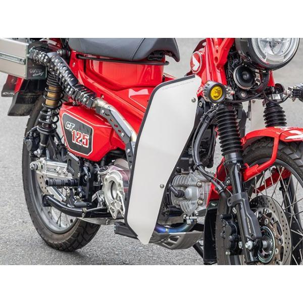 OVER RACING CT125 その他外装関連パーツ レッグシールド OVER製ダウンチューブ用（ホワイト） オーバーレーシング