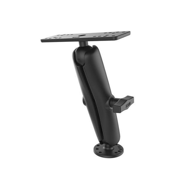 RAM MOUNTS 野外アイテム 魚探マウント（M）＆AMPSラウンドベース（ロングアーム）プレートサイズ158.7x50.8mm 1.5インチボ…