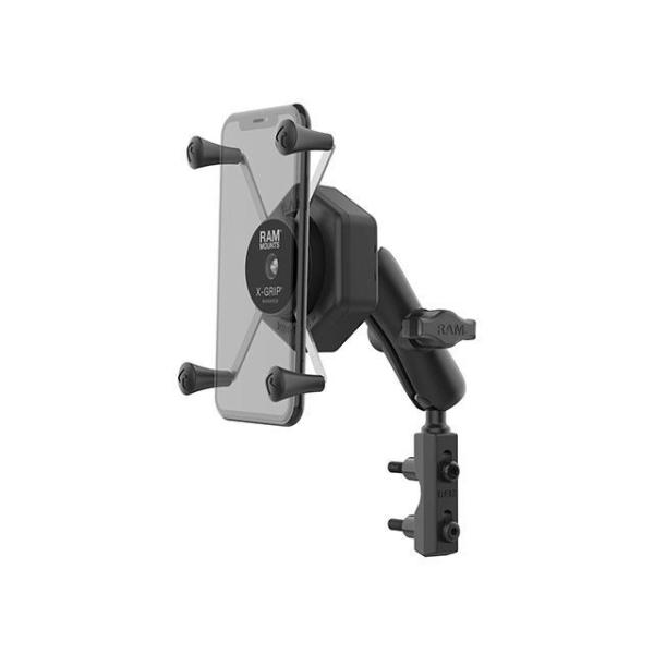 RAM MOUNTS 電子機器類 防振Xグリップ（M）＆マスターシリンダークランプセット（標準アーム）U字ボルト付 1インチボール【Vibe-Saf…