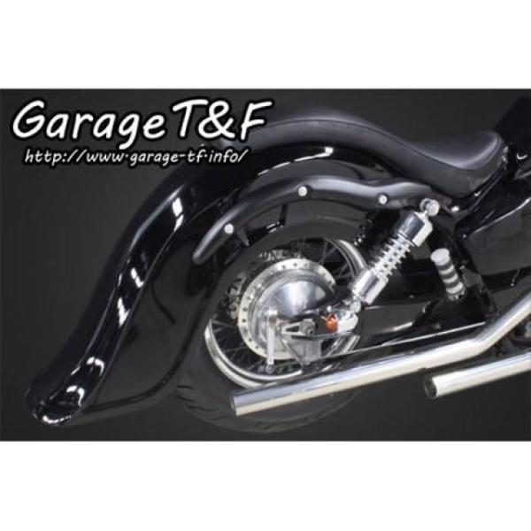 HONDAシャドウ400NC34純正スタッズ付き黒バイクフロントフェンダー Garage T＆F ガレージ ディープクラシック フロントフェンダー