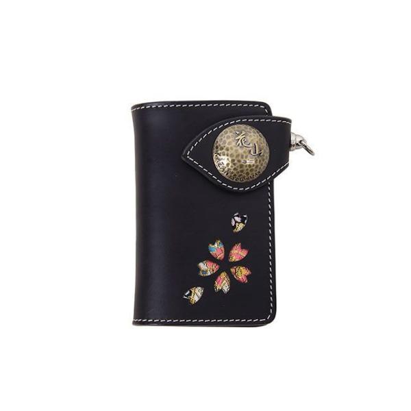DEGNER 財布 花山 W-88K ミドルウォレット（都桜/ブラック） デグナー