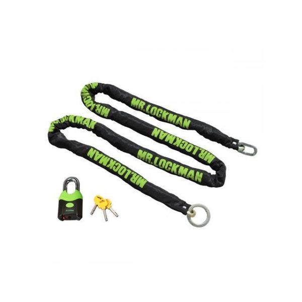 Mr．LOCKMAN チェーンロック ML-020 ストロング8 2.4m BK/GR ミスターロックマン