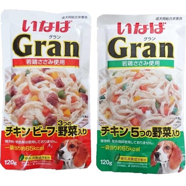 いなば グラン ドッグフード 2種類アソートパック24個（12個x2種類）