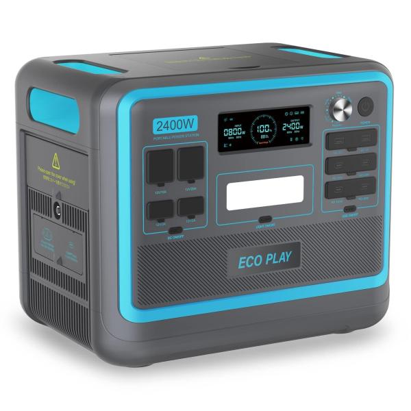 Eco Play ポータブル電源 大容量 2048Wh/2400W ポータブルバッテリー
