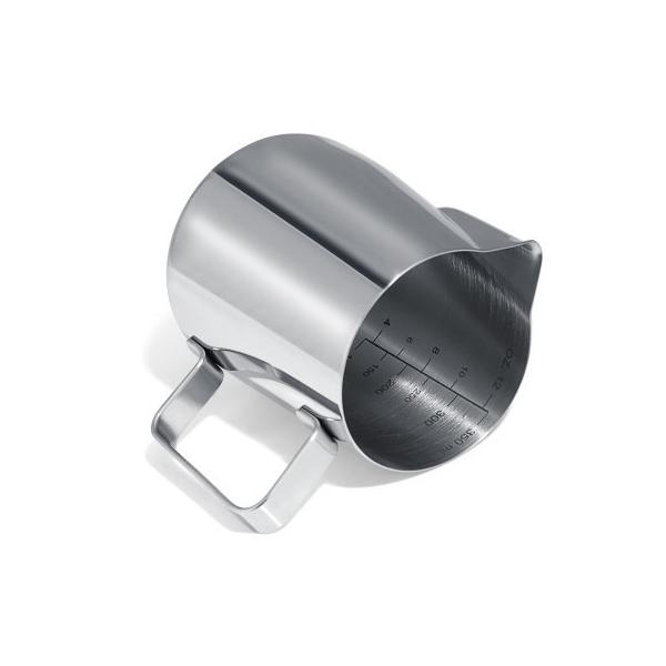 容量：350ml ；材質：ステンレス製高品質：ステンレス製で錆びずらく防錆性、耐衝撃性、耐熱性に優れたミルクピッチャーです。ユニークなデザイン：注ぎ口はラテアート仕様にデザインされていて、適度に幅を持たせたくちばしタイプなので初心者の方から...