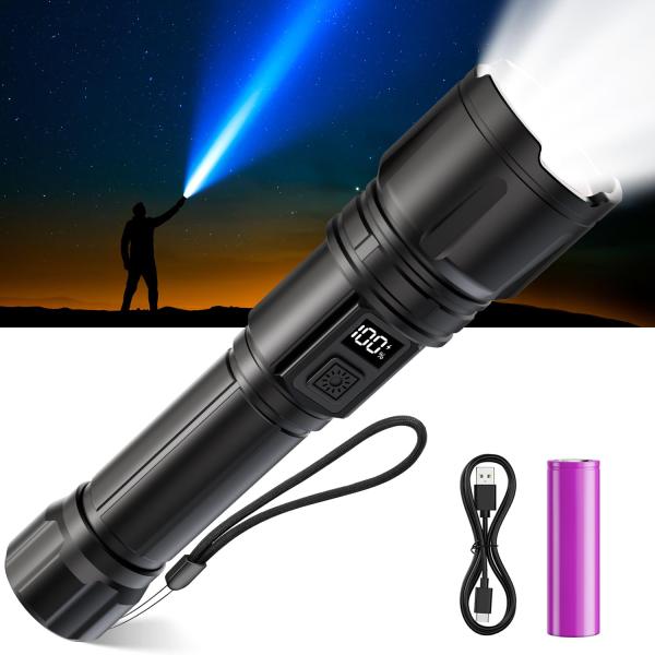 懐中電灯 強力 【15000ルーメン極高輝・米軍採用モデル】led 4000mAh T