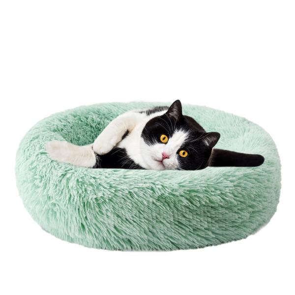 Aurako 50cm 犬ベッド 猫ベッド ふわふわ 丸型 クッション ドーナツ