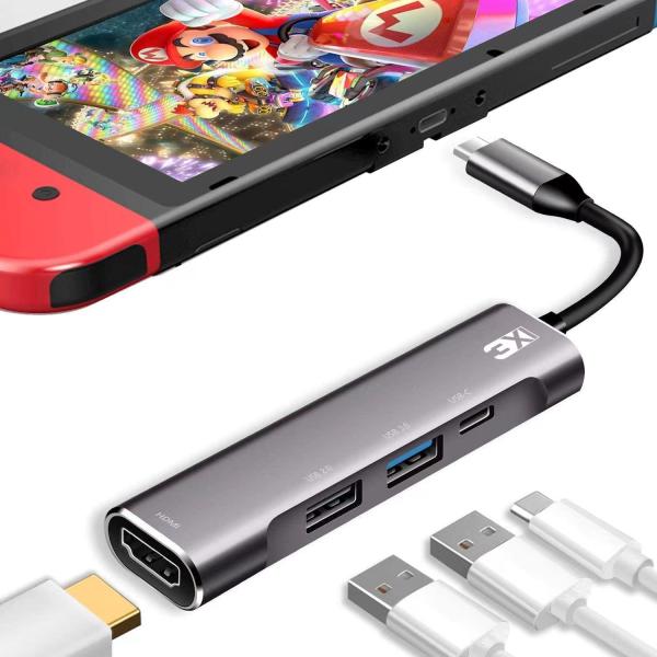 3XI Type C ハブ 4in1 USB C 4K HDMI出力 PD 充電対応 USB3.0 USB2.0 多機能アダ