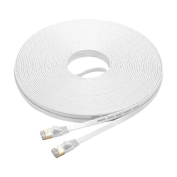 他サイト： FOSTO Cat7 LANケーブル 20M イーサネットケーブル ウルトラフラットケーブル 高の商品画像