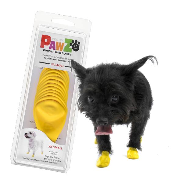 他サイト： ポウズ (PAWZ) ラバードッグブーツ 日本限定パッケージ イエロー XXS サイズの商品画像