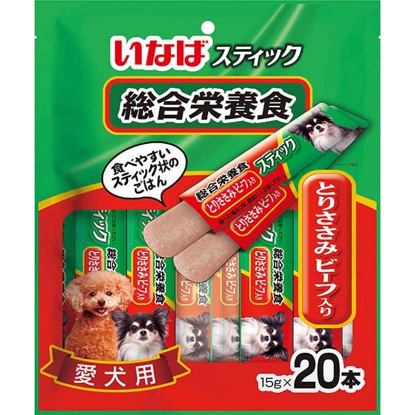 いなば スティック とりささみ ビーフ入り 20本 総合栄養食 犬用おやつ