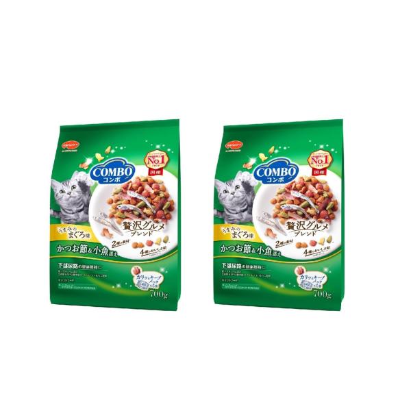 他サイト： コンボ　キャットフード　まぐろ味・かつお節・小魚添え　700g　(×2個)　(まとの商品画像